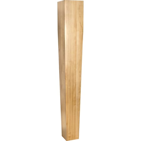 5 Wx5Dx35-1/2H Rubberwood Square Tapered Post